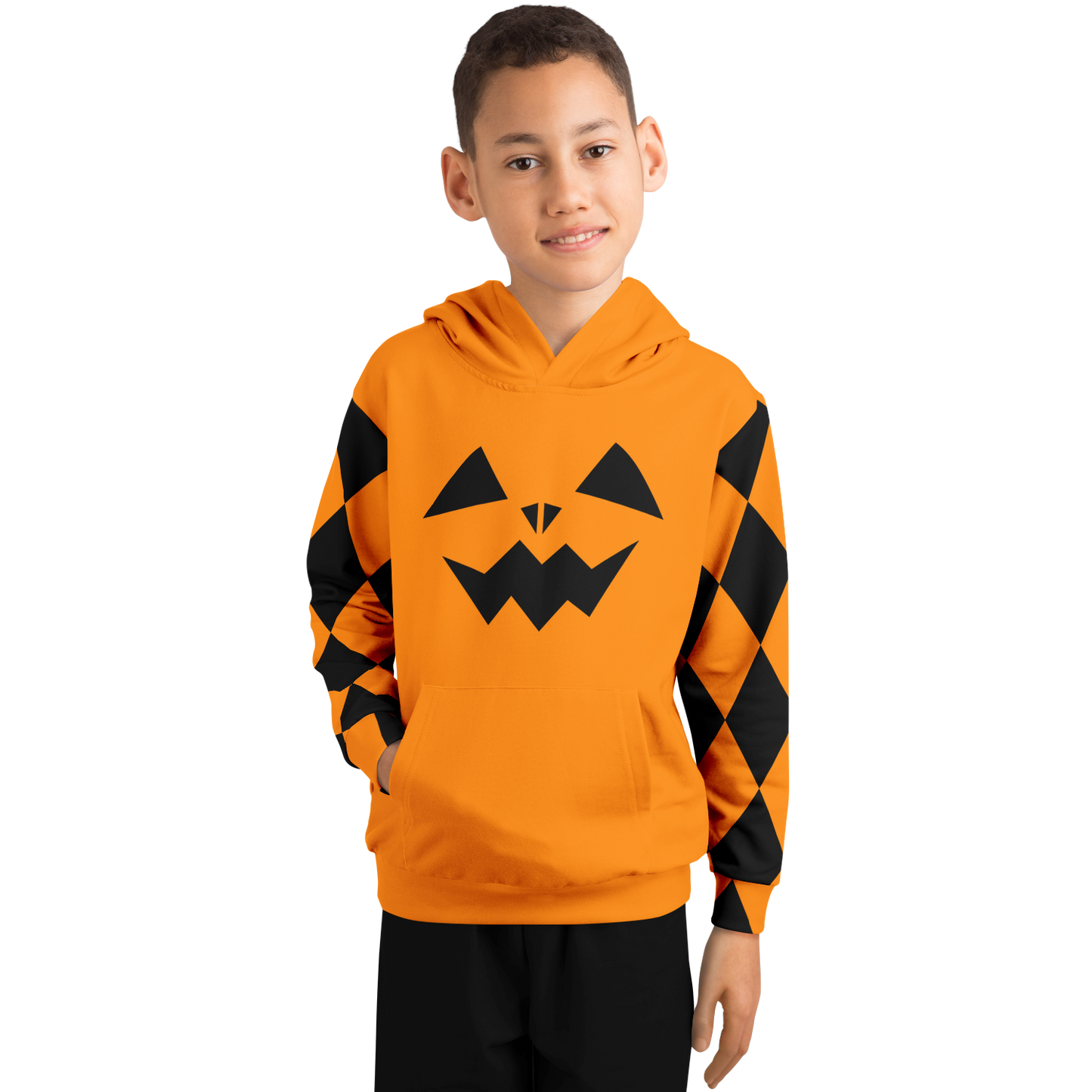 Youth Jack O' Lantern Hoodie - Orange