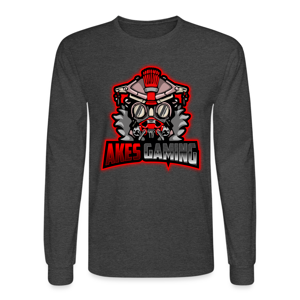 Adult Akes Gaming Logo Long Sleeve T-Shirt - heather black