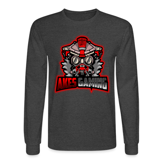 Adult Akes Gaming Logo Long Sleeve T-Shirt - heather black