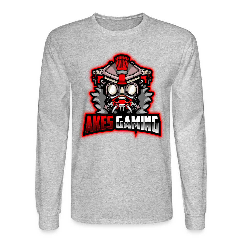 Adult Akes Gaming Logo Long Sleeve T-Shirt - heather gray