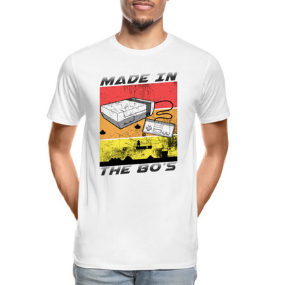 GU 'Made in the 80's' Men’s Premium Organic T-Shirt - white