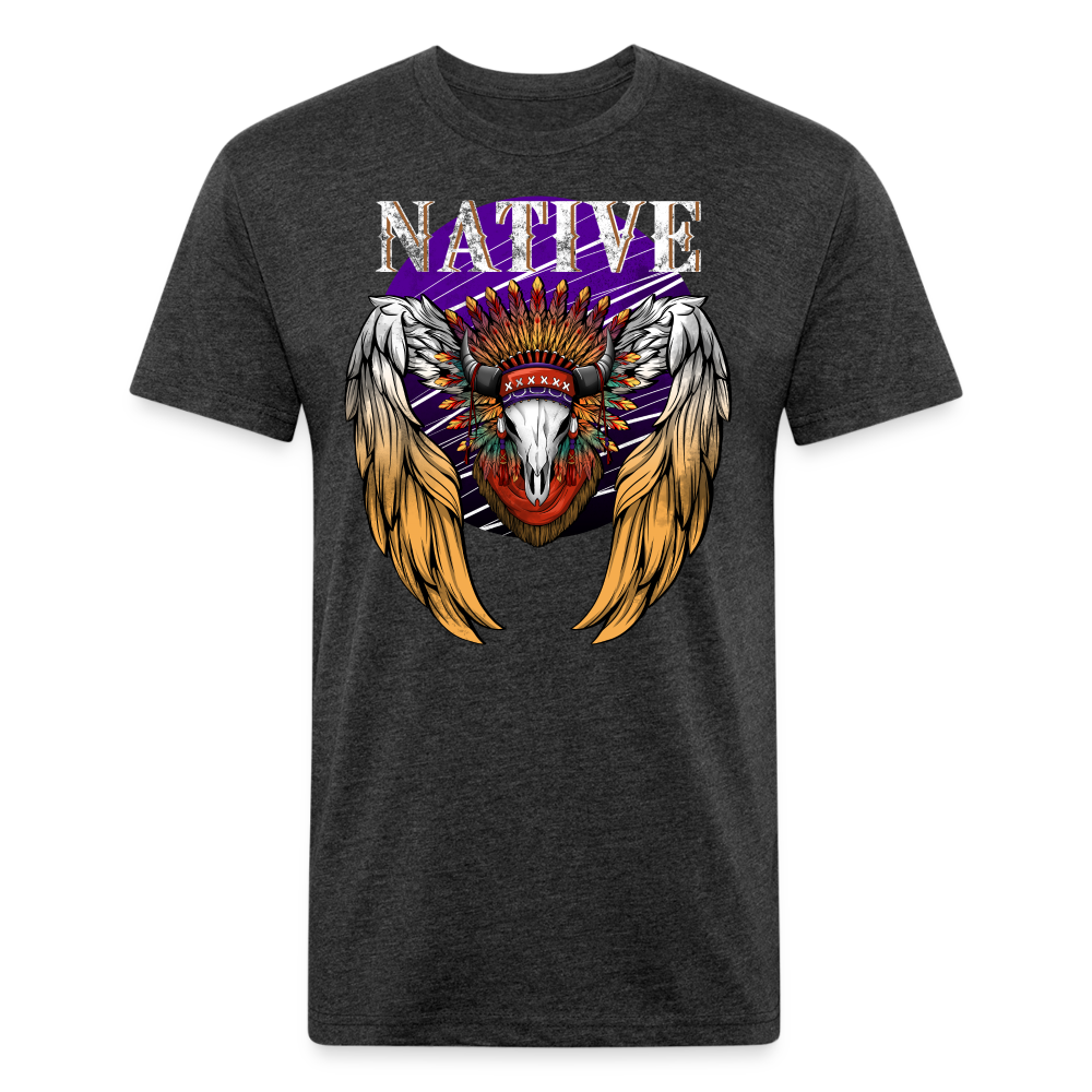 Native Fitted T-Shirt - heather black