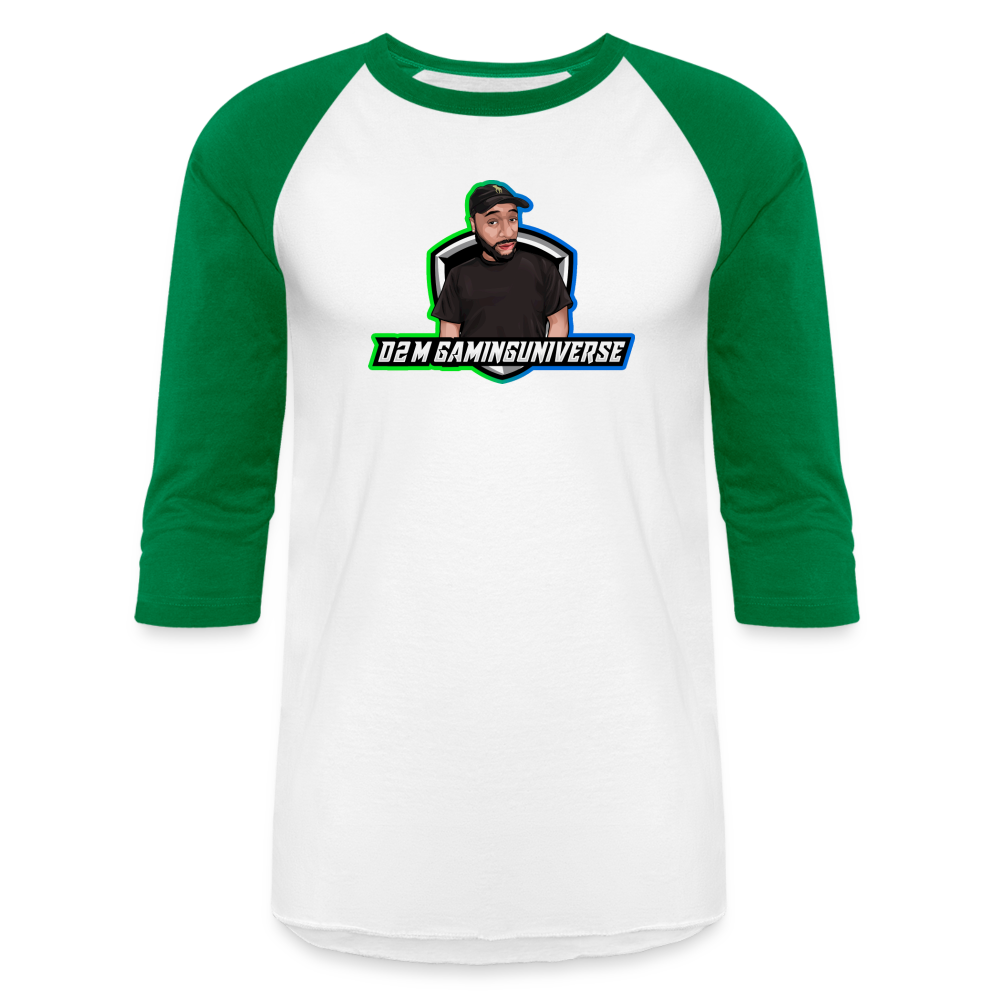 D2M Unisex Baseball Tee - white/kelly green