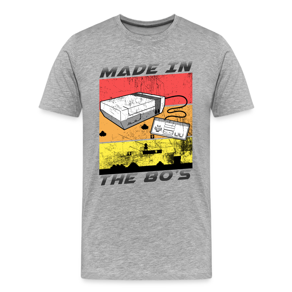 GU 'Made in the 80's' Men’s Premium Organic T-Shirt - heather gray