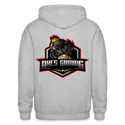 Adult Akes Gaming New Logo Full-Zip Hoodie - heather gray