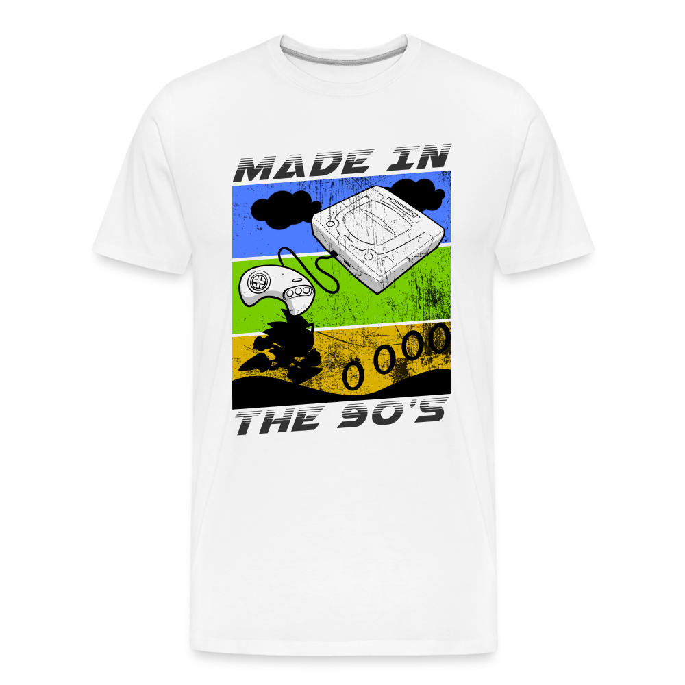 GU 'Made in the 90's' Men’s Premium Organic T-Shirt - white