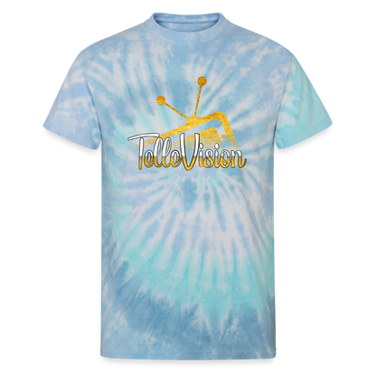 TelleVision Unisex Tie Dye T-Shirt - blue lagoon