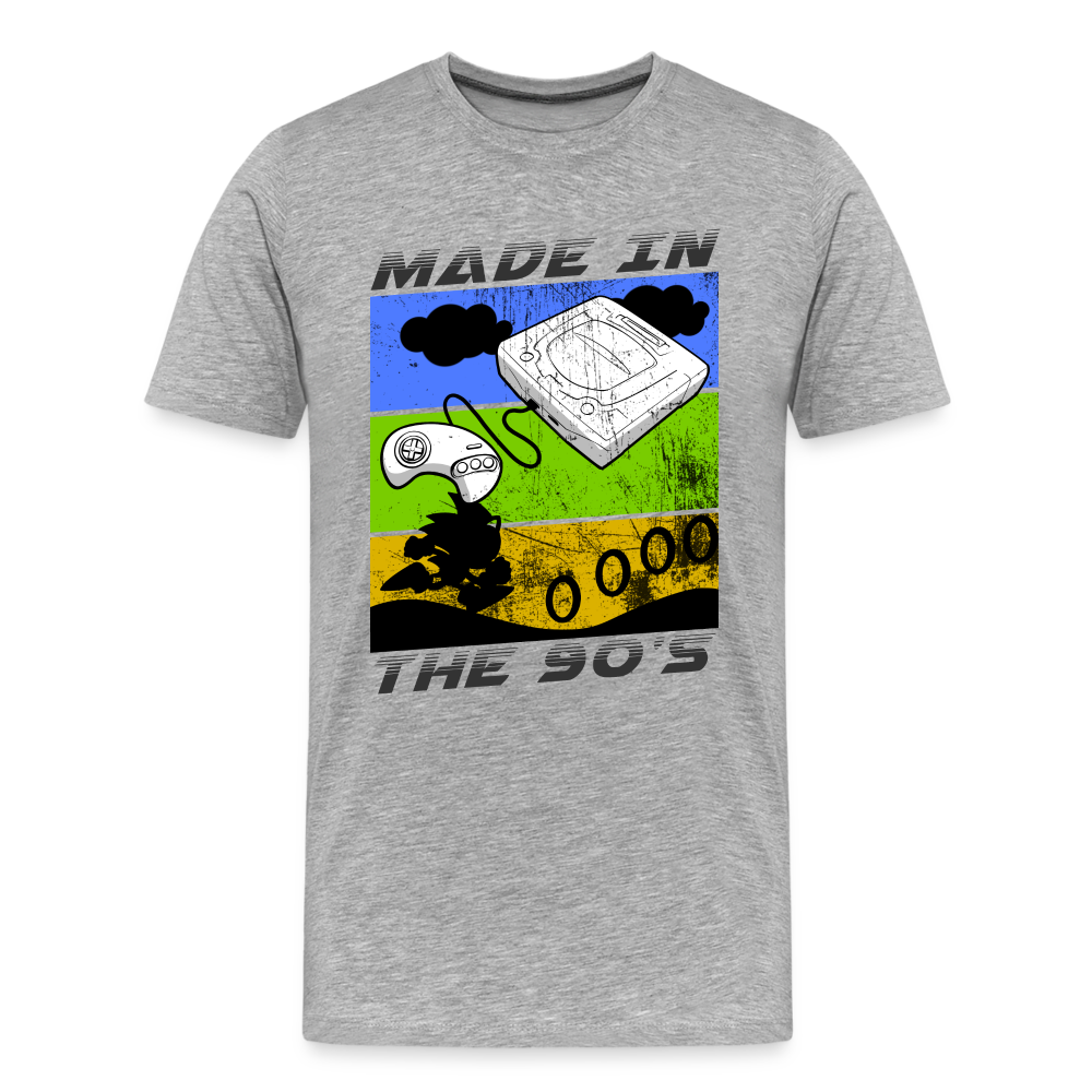 GU 'Made in the 90's' Men’s Premium Organic T-Shirt - heather gray