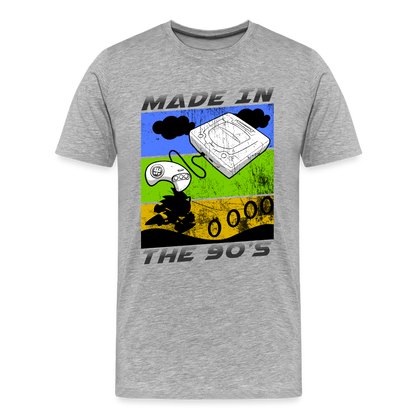 GU 'Made in the 90's' Men’s Premium Organic T-Shirt - heather gray