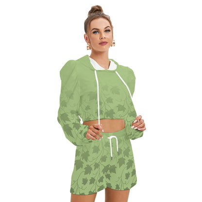 Women's Lady Nostia 'Spring Ivy' Hoodie & Shorts Set