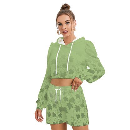 Women's Lady Nostia 'Spring Ivy' Hoodie & Shorts Set