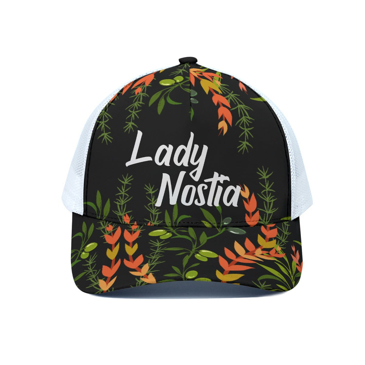 Lady Nostia White Mesh Trucker Hat