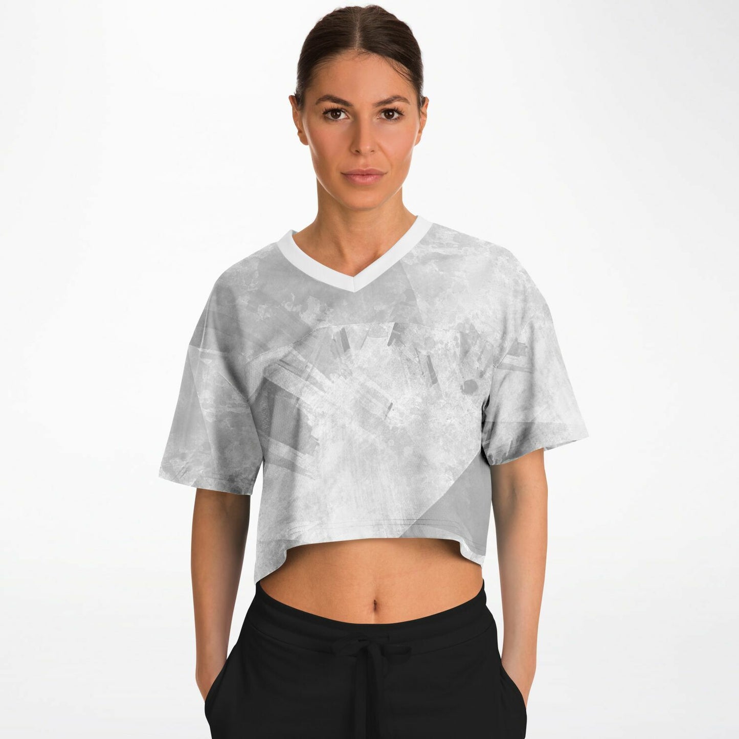 Women's All Over Print Cropped Football Jersey