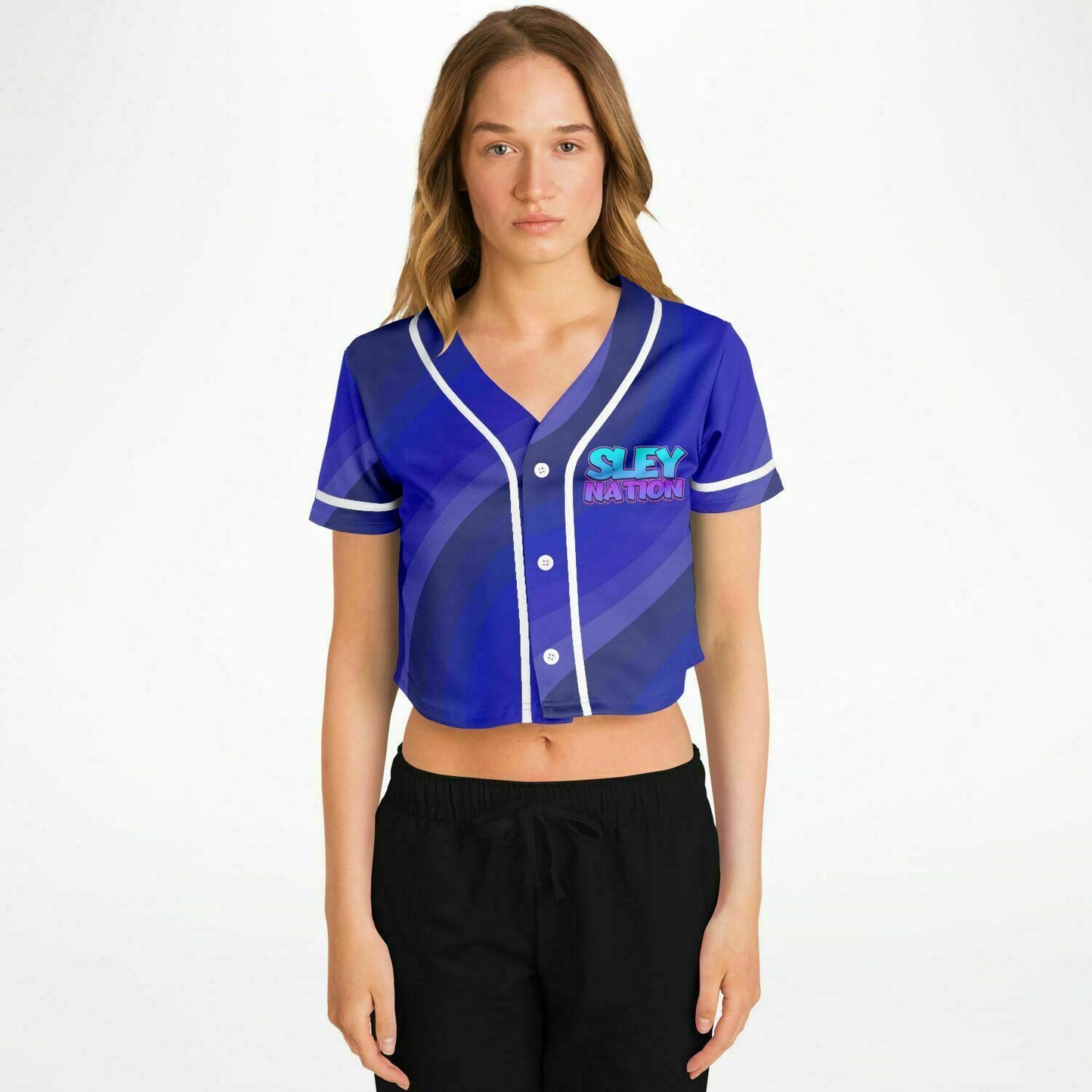 Women's iSLEYGaming 'SLEYNATION' Cropped Baseball Jersey