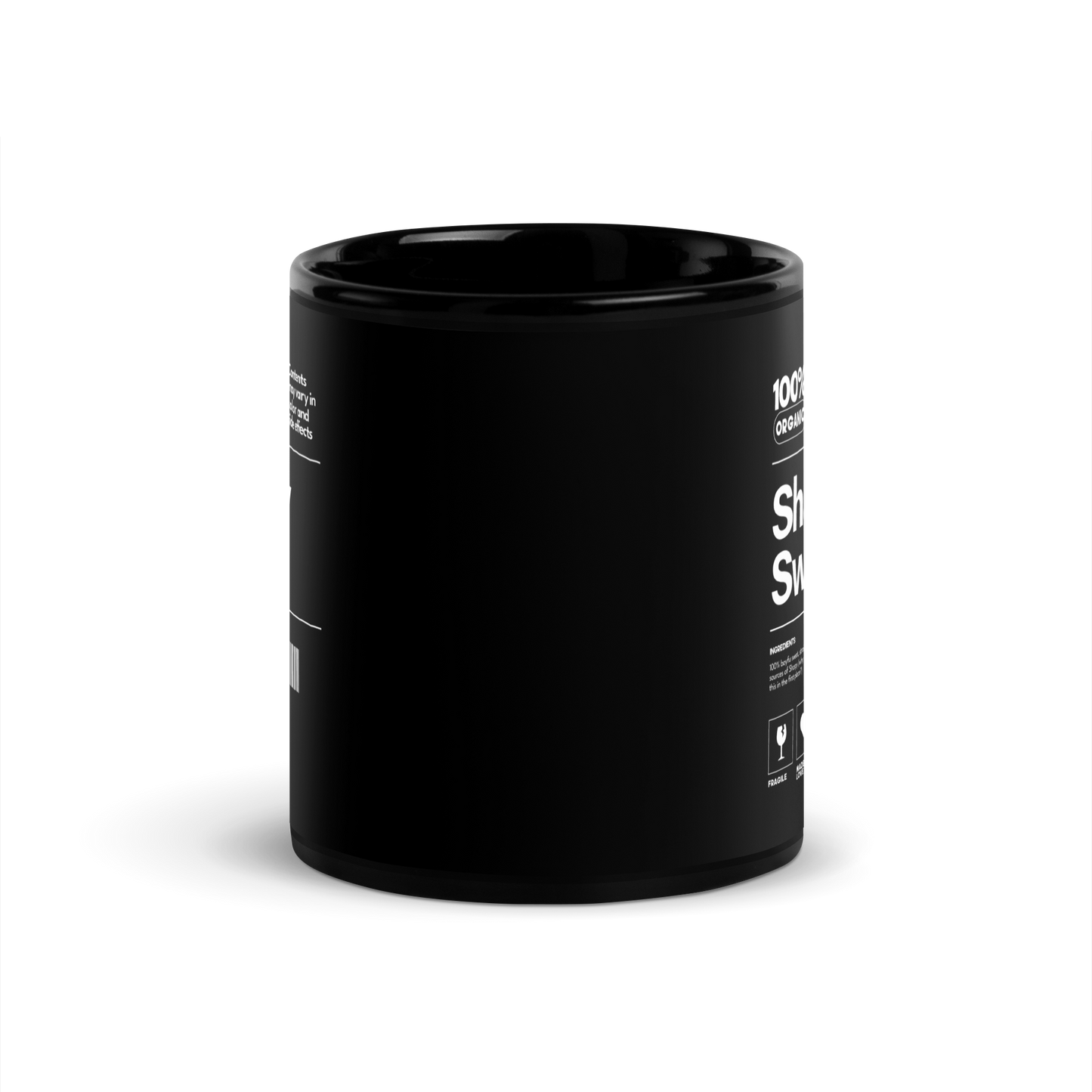 Sharpy Dot 'Sharpy Sweat' Black Glossy Mug