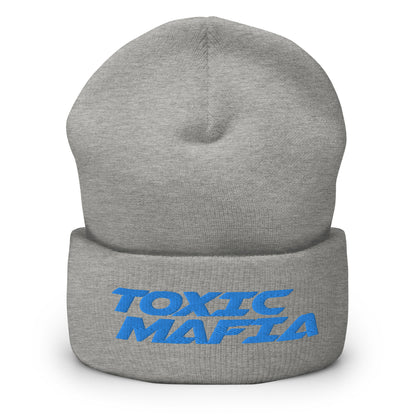 HeyyyyTony Blue Toxic Mafia Cuffed Beanie