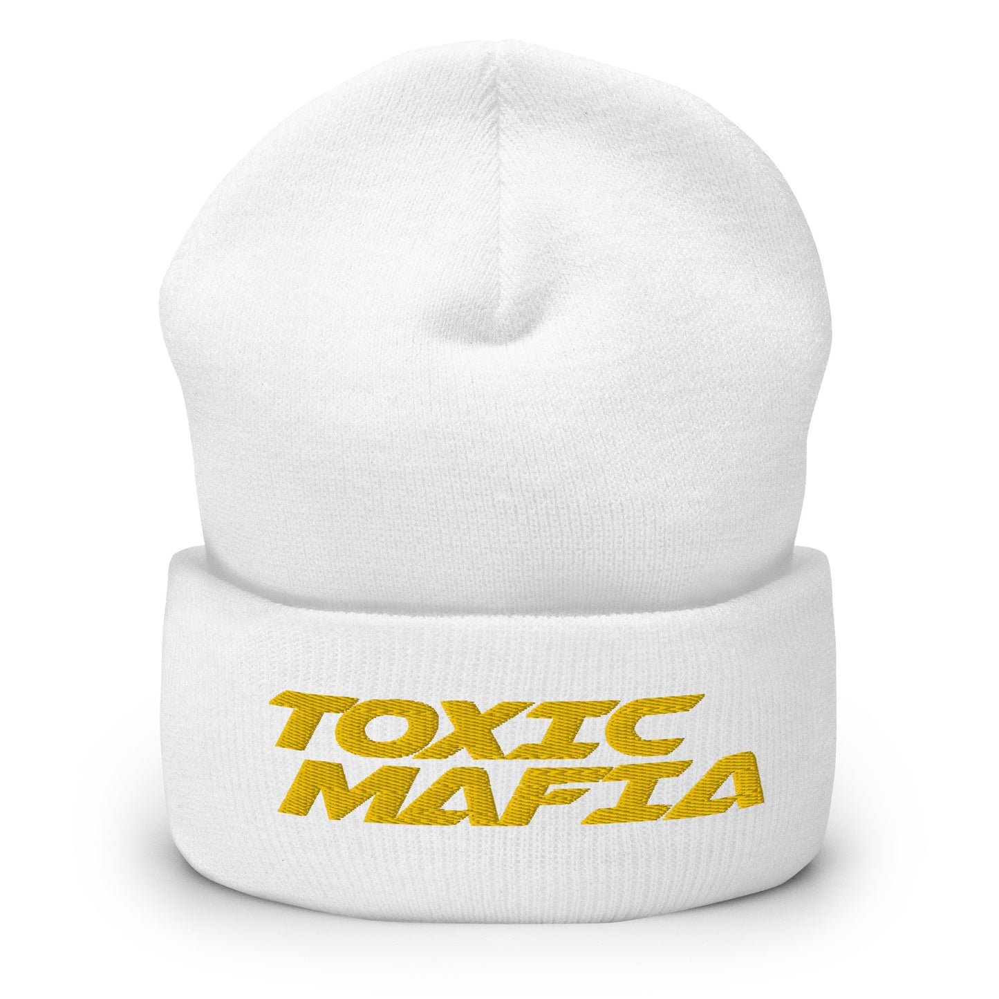 HeyyyyTony Yellow Toxic Mafia Cuffed Beanie