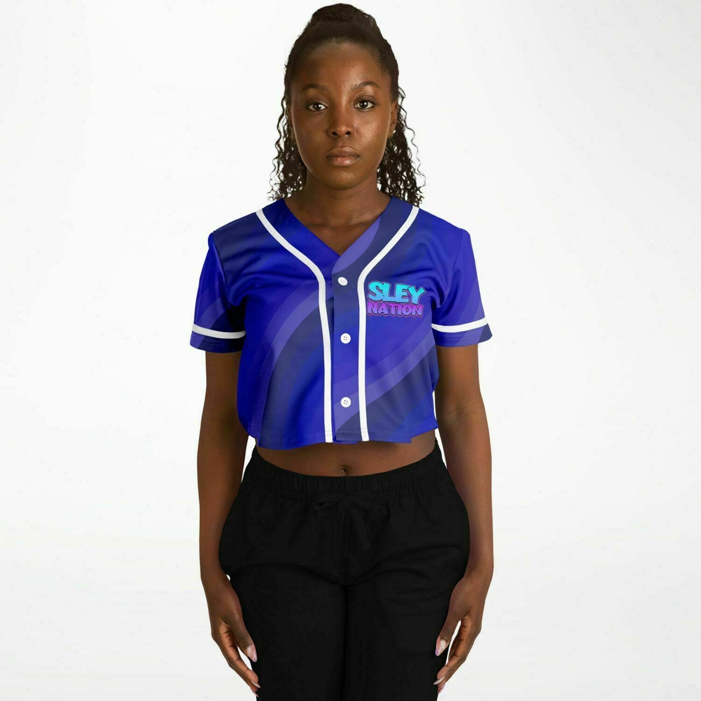 Women's iSLEYGaming 'SLEYNATION' Cropped Baseball Jersey