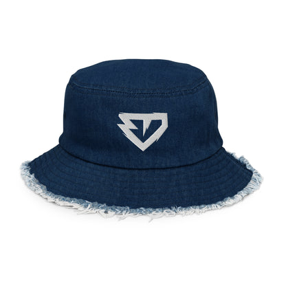 RickyShredz Distressed Denim Bucket Hat