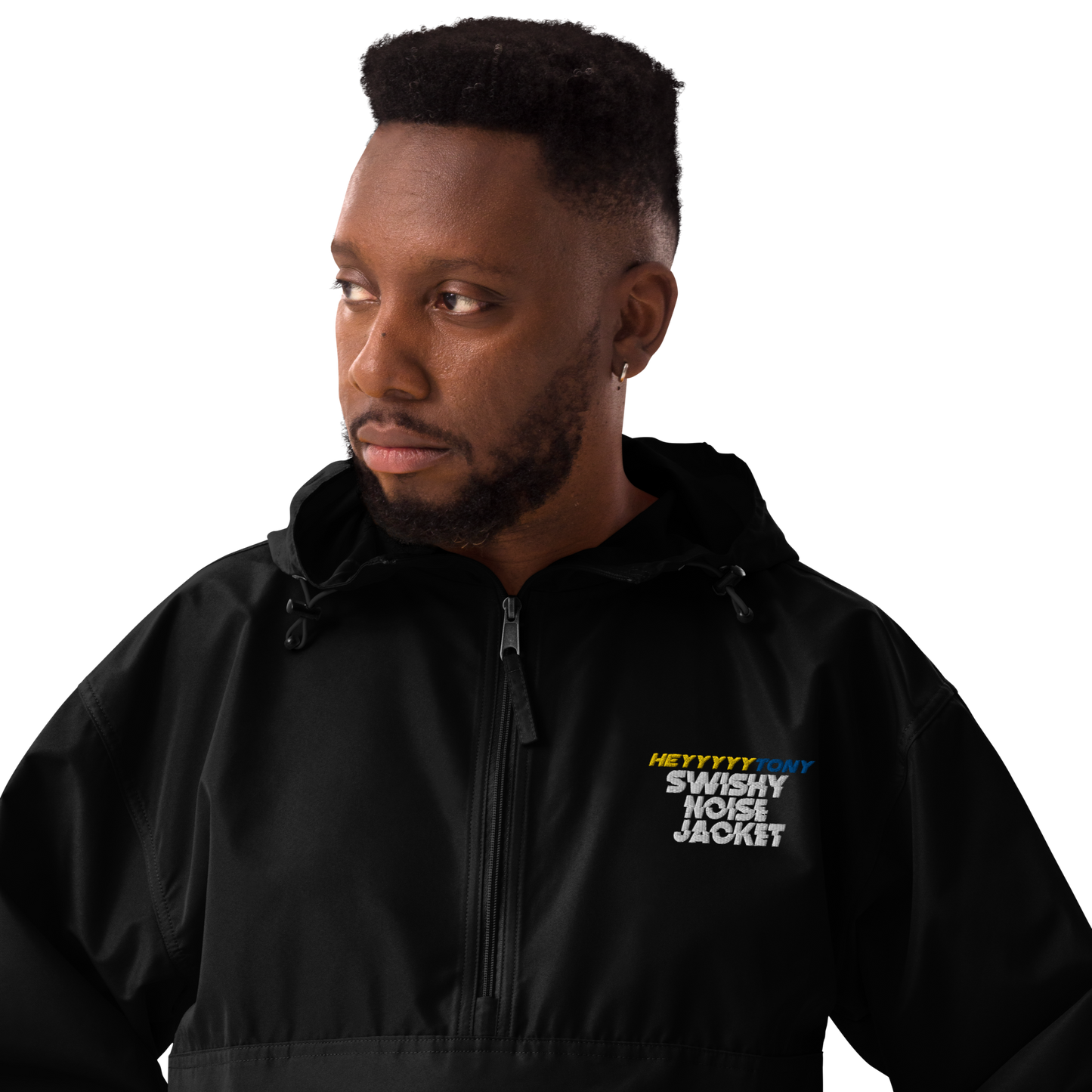 Adult HeyyyyTony Embroidered Champion Packable Jacket