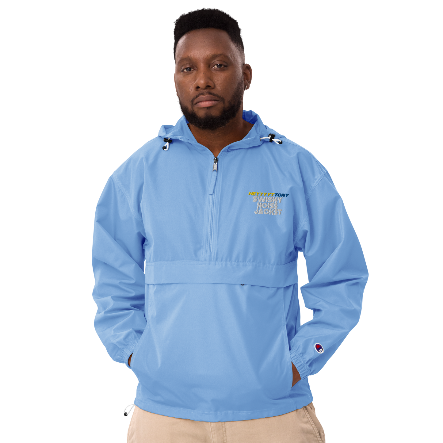 Adult HeyyyyTony Embroidered Champion Packable Jacket