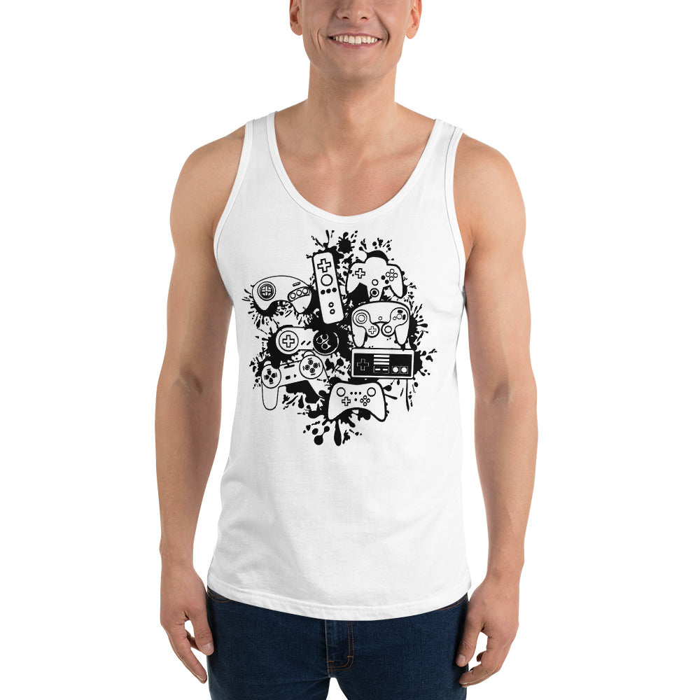 Men's 'Controller Splash' Staple Tank Top