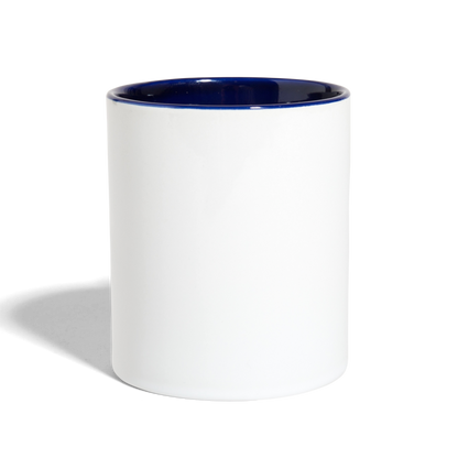 Asher B Contrast Coffee Mug - white/cobalt blue