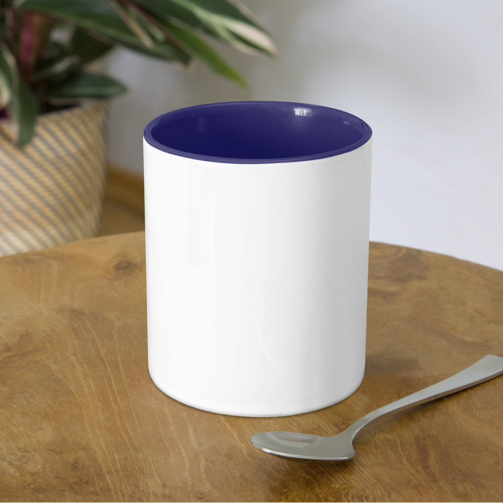 Asher B Contrast Coffee Mug - white/cobalt blue