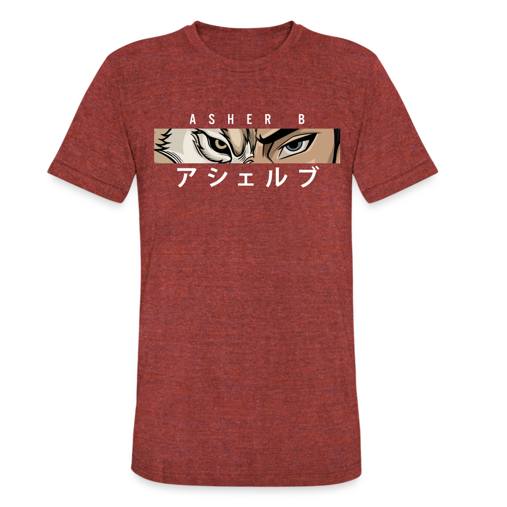 Asher B Tri-Blend T-Shirt - heather cranberry