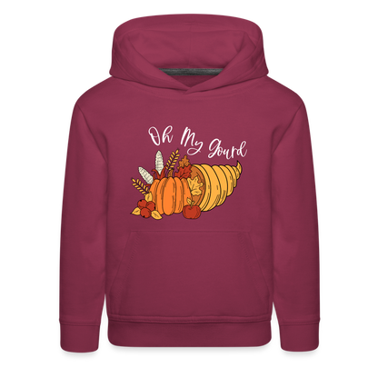 GU 'Oh My Gourd' Youth Premium Hoodie - burgundy