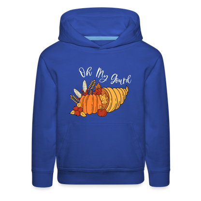 GU 'Oh My Gourd' Youth Premium Hoodie - royal blue