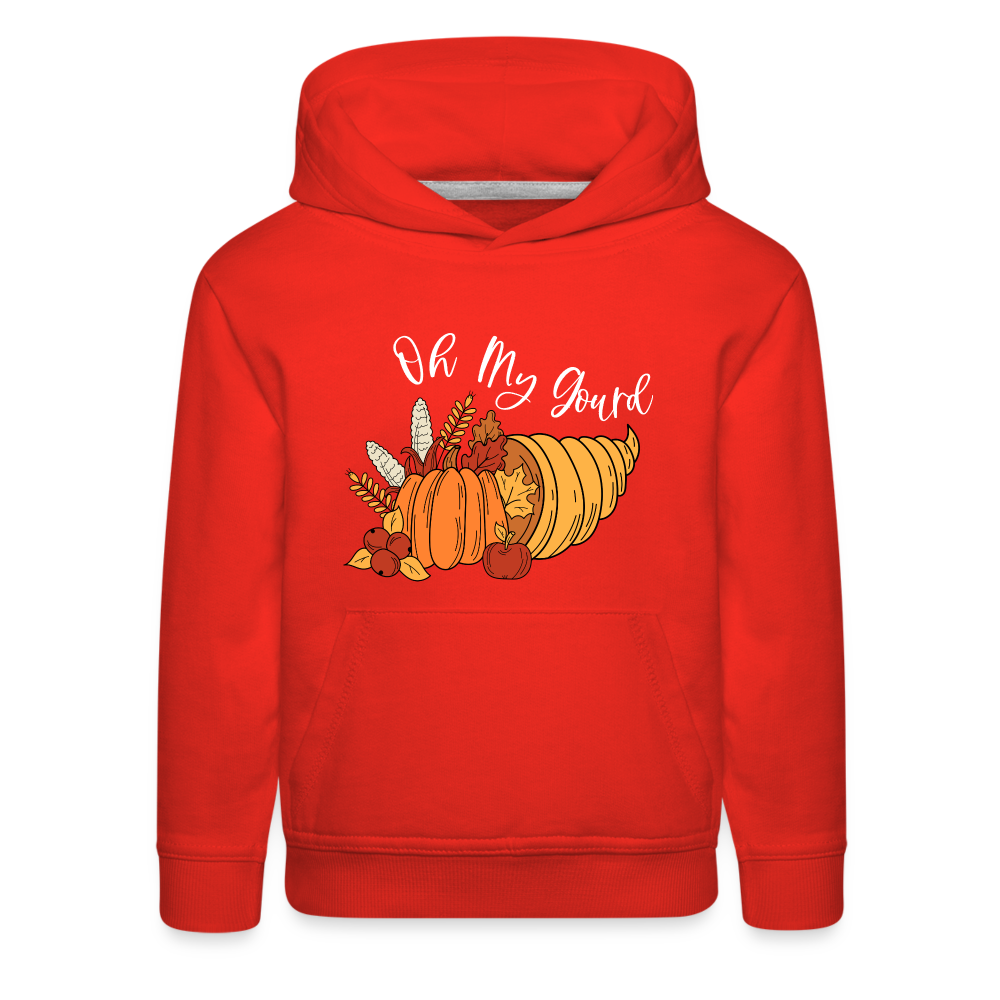 GU 'Oh My Gourd' Youth Premium Hoodie - red