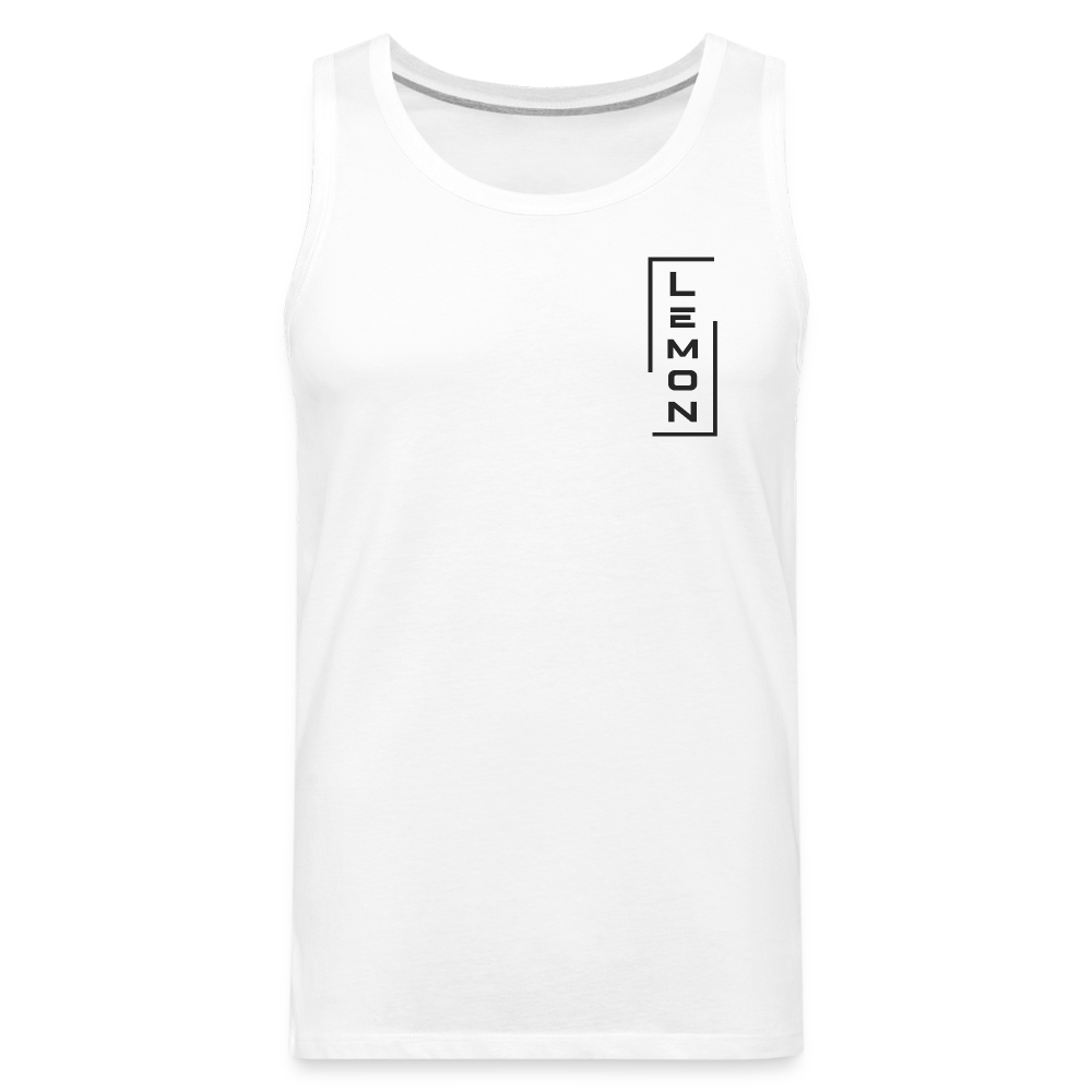 LEM0N Men’s Premium Tank - white