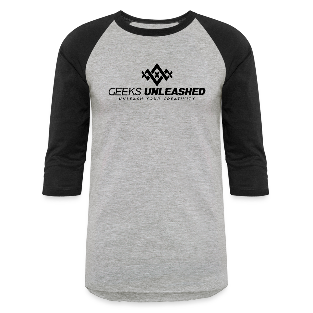 Adult Baseball T-Shirt - heather gray/black
