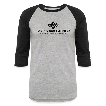 Adult Baseball T-Shirt - heather gray/black
