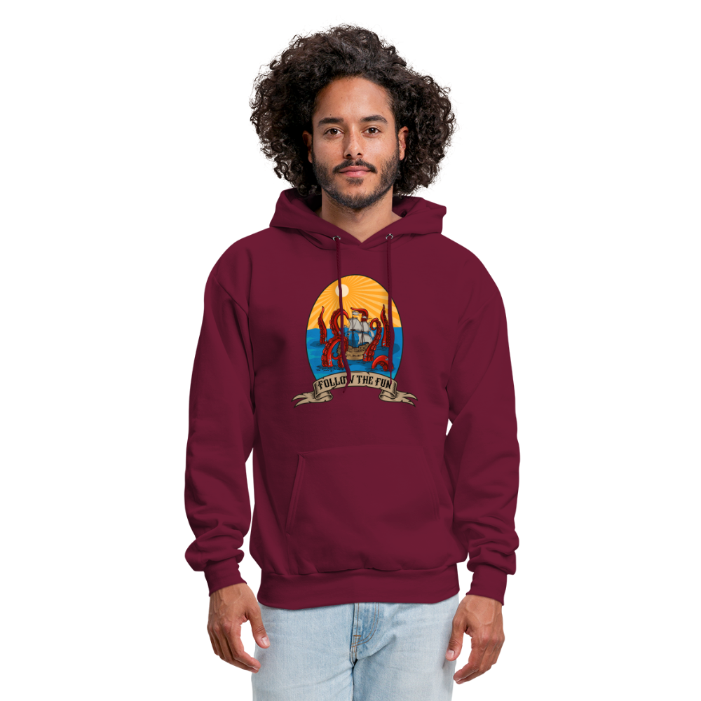 Men's Reid Likes Games 'Follow the Fun' Hoodie - burgundy