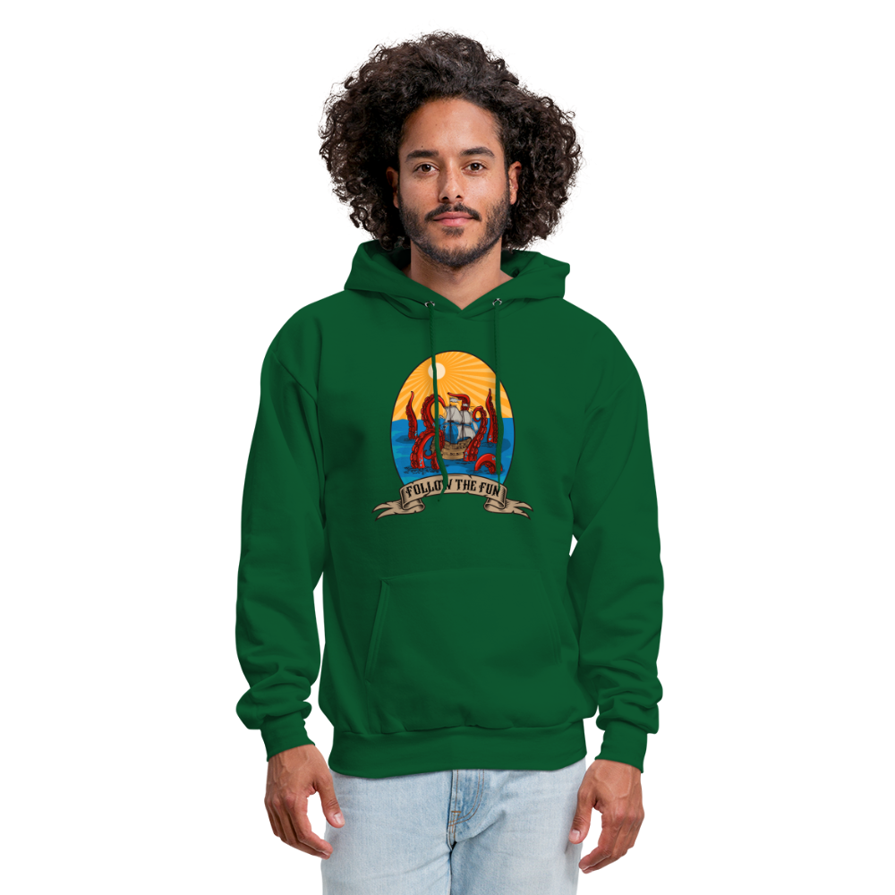 Men's Reid Likes Games 'Follow the Fun' Hoodie - forest green