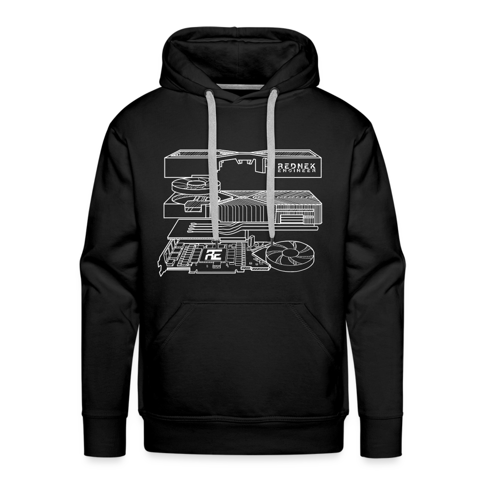 Men’s RE 'Blueprint' Premium Hoodie - black