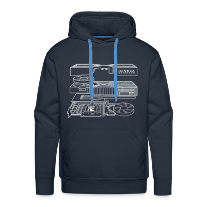 Men’s RE 'Blueprint' Premium Hoodie - navy