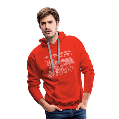 Men’s RE 'Blueprint' Premium Hoodie - red