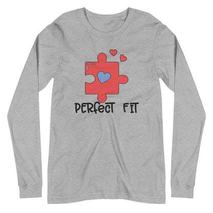 Adult 'Perfect Fit Pink Piece' Long Sleeve T-Shirt