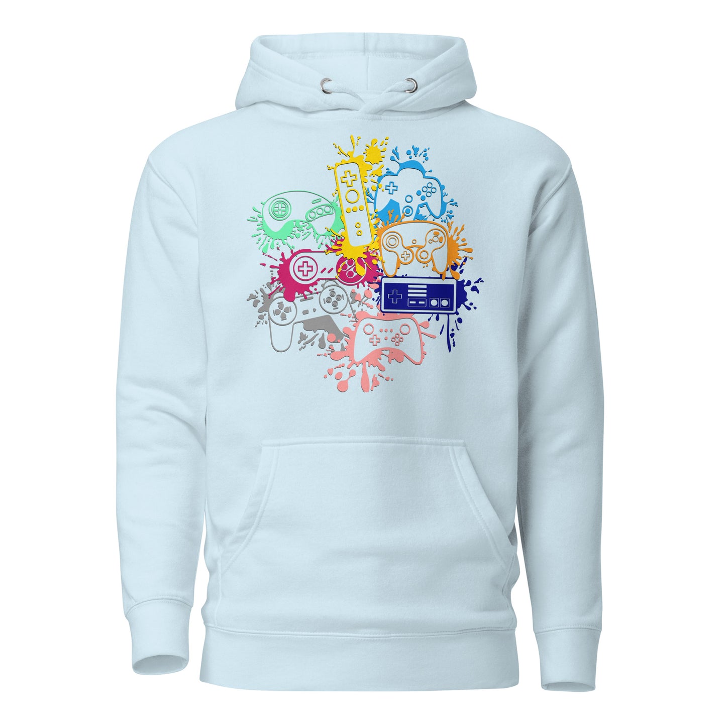 Adult 'Rainbow Controller Splash' Pullover Hoodie