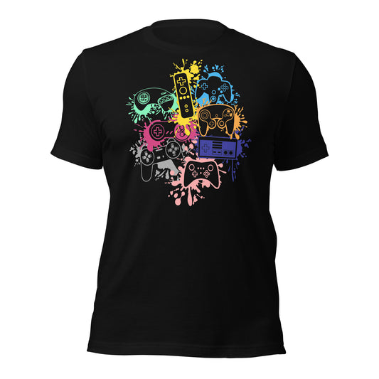 Adult 'Rainbow Controller Splash' Staple T-Shirt