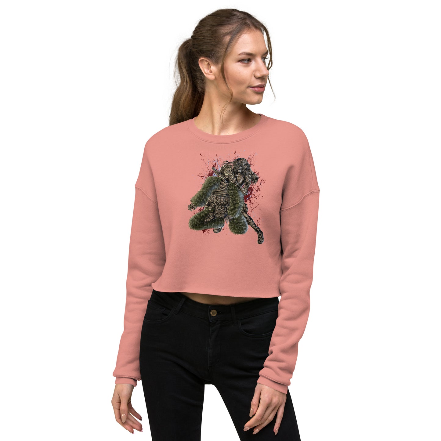 Women's P11NK 'Don't Be Scared' Crop Sweatshirt