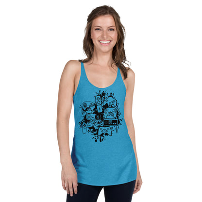 Women's 'Controller Splash' Racerback Tank