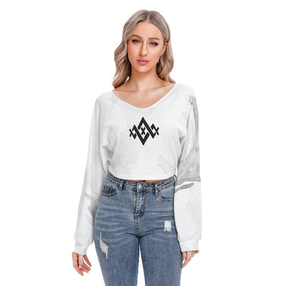 Women's All Over Print Drop Shoulder Sweatshirt