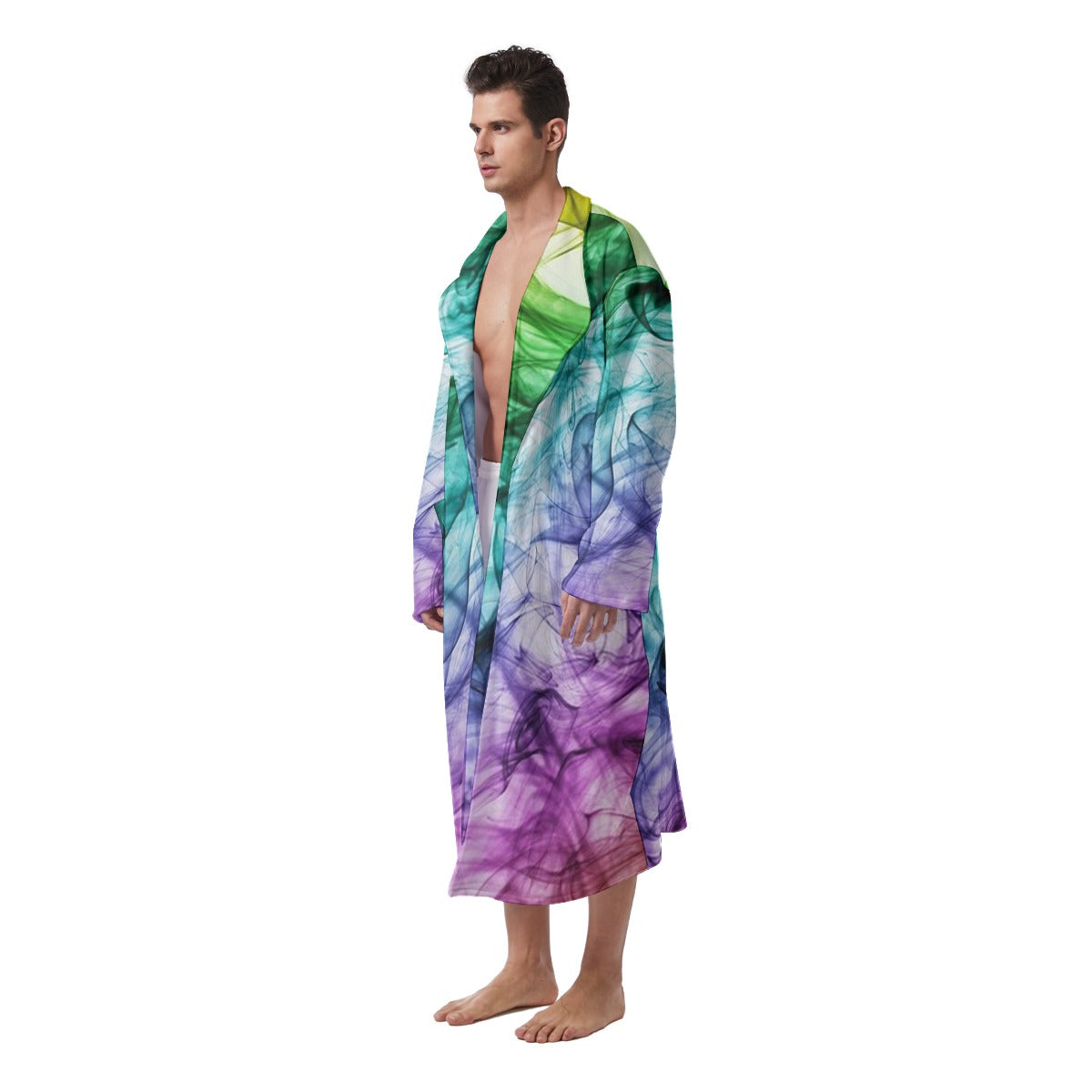 StoneyStudios Men's AOP Long Fleece Robe
